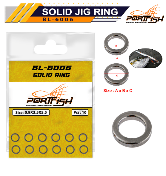 Klips & Fırföndü Portfish BL-6006 Solid Jig Halkası
