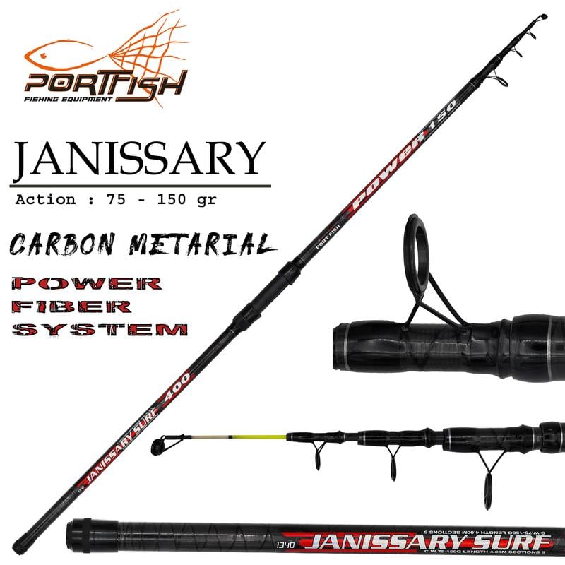 Surf Kamışları Portfish Janissary Surf Olta Kamışı 360cm 75-150 gr