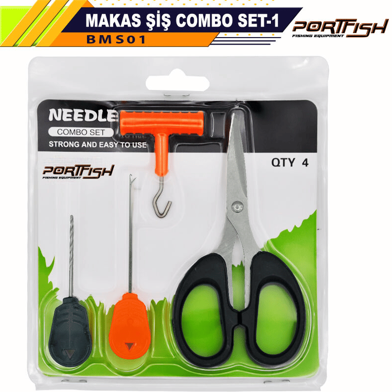 Makas ve Penseler Portfish Makas Şiş Combo Set-1
