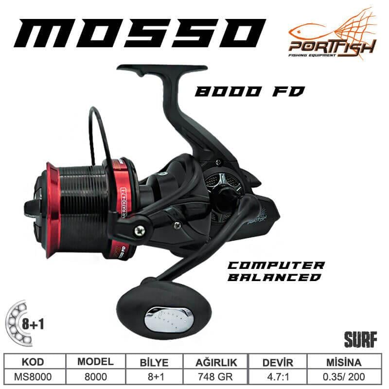 Surf Makineleri Portfish Mosso 8000 fd Surf Olta Makinası 8+1 bb
