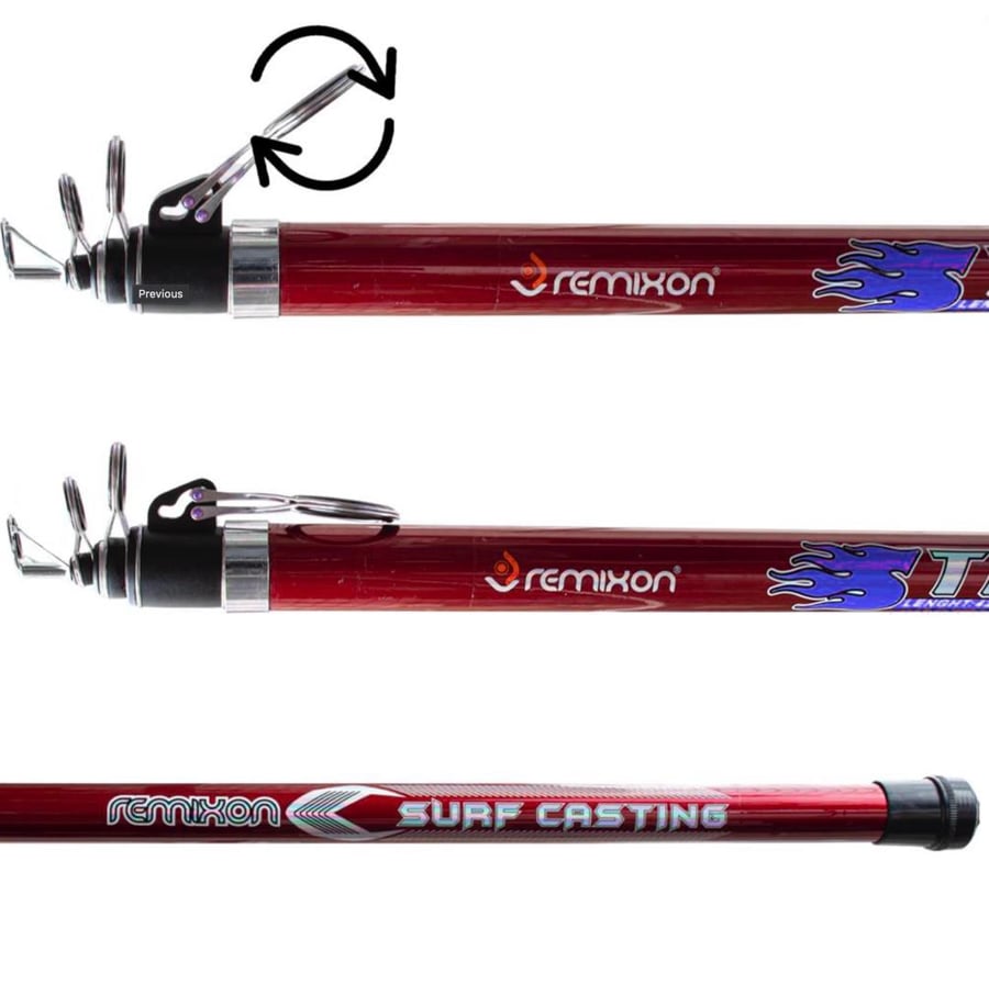 Surf Kamışları Remixon Strong 3.90m 100-250gr Red Tele Surf Kamış