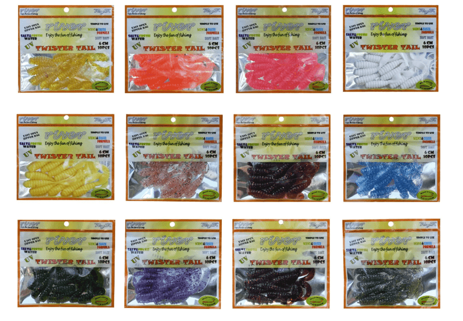 Silikon Yemler River Twister Tail 6 cm 10pcs Silikon Yem