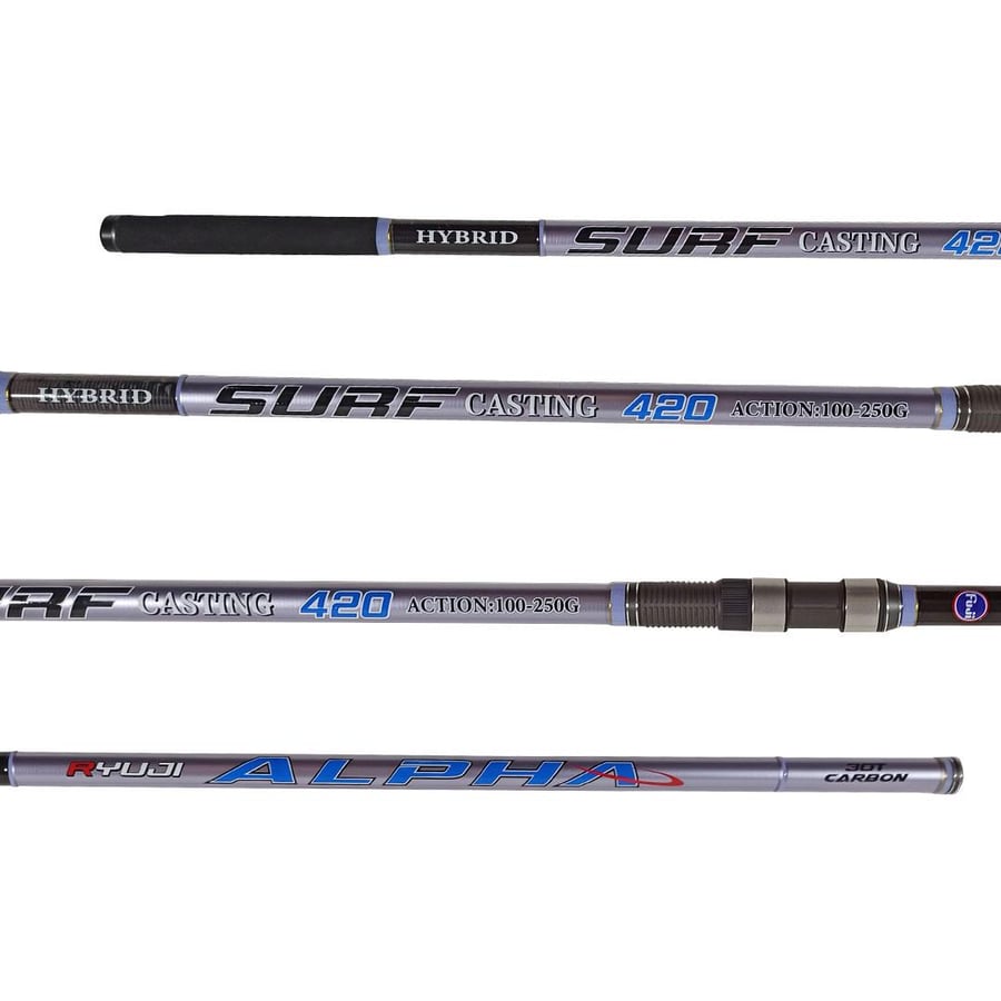 Surf Kamışları RYUJI ALPHA FUJI 4.20M, 100-250GR, HYBRID, 3P SURF KAMIŞ