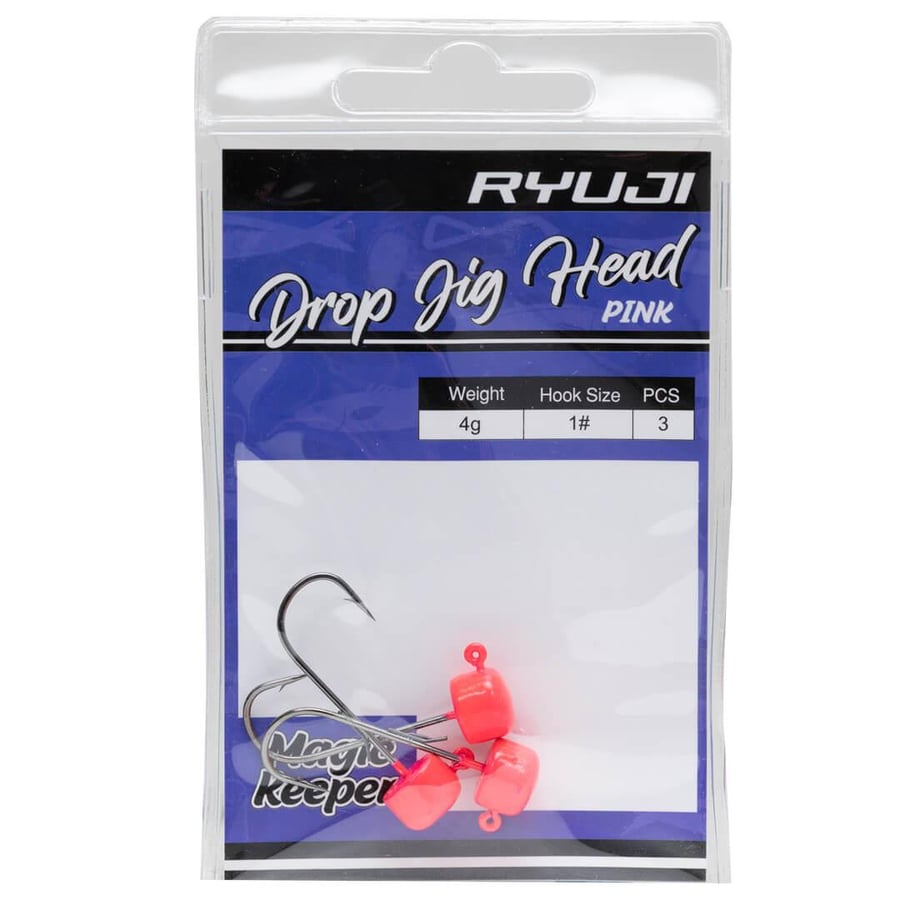 Jig Head ve Zokalar Ryuji Drop Jighead Pink Uv İğne (3 Adet) - 1.5GR-NO:1