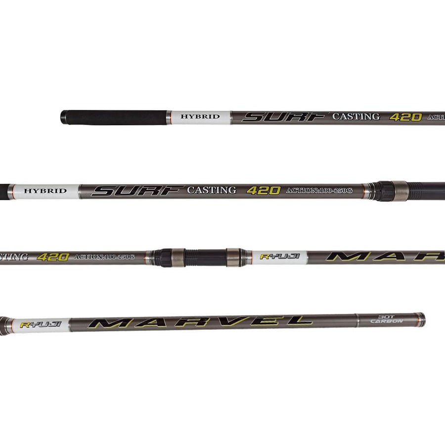 Surf Kamışları RYUJI MARVEL 4.20M, 100-250GR, HYBRID, 3P SURF KAMIŞ