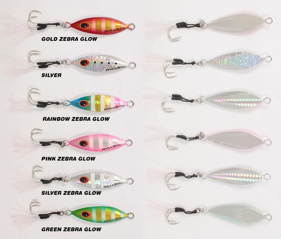 Jig Yemler RYUJI SLOW KING JIG 20GR - GREEN ZEBRA GLOW