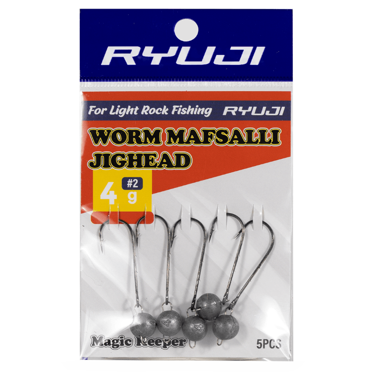 Ryuji Worm Mafsallı Jighead 2gr  (5 ADET)  Jig Head ve Zokalar