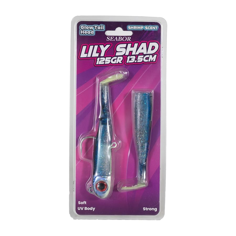 Silikon Yemler SEABOR LILY SHAD 125GR 2+1 SİLİKON YEM - CANDY UV