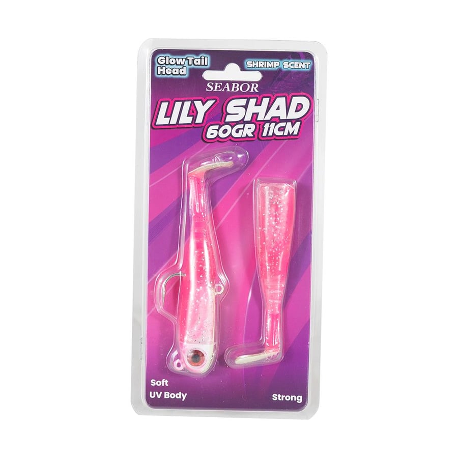 Silikon Yemler SEABOR LILY SHAD 60GR 2+1 SİLİKON YEM - CANDY UV