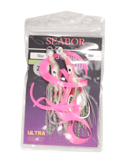 Assist İğneler Seabor SBR03 Squid Hook Skirt (2 Adet) 2/0 Assist İğnesi