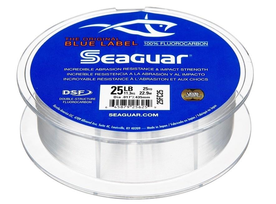Fluorocarbon (Leader) Misinalar Seaguar Blue Label %100 Fluoro Carbon Misina 25mt