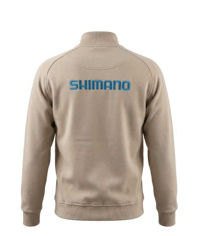 Balıkçı Giyim Shimano Zipper Sweatshirt Beige