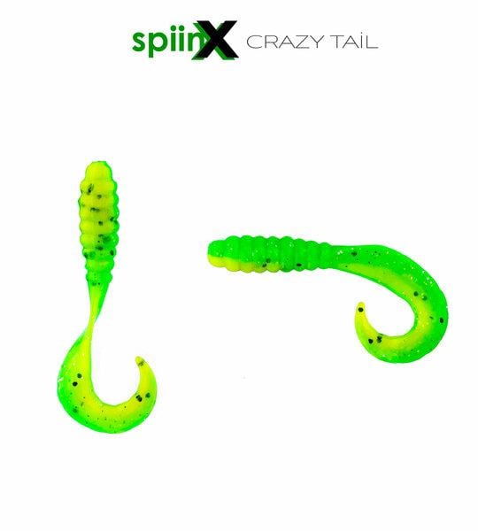 Silikon Yemler Spiinx Crazy Tail Kuyruk 7.5CM 10P Silikon Yem  - BLUE SILVER