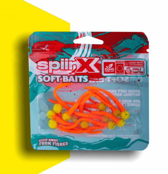 Silikon Yemler SPIINX MICE TAIL SİLİKON 8CM 12P  - FIRE TIGER