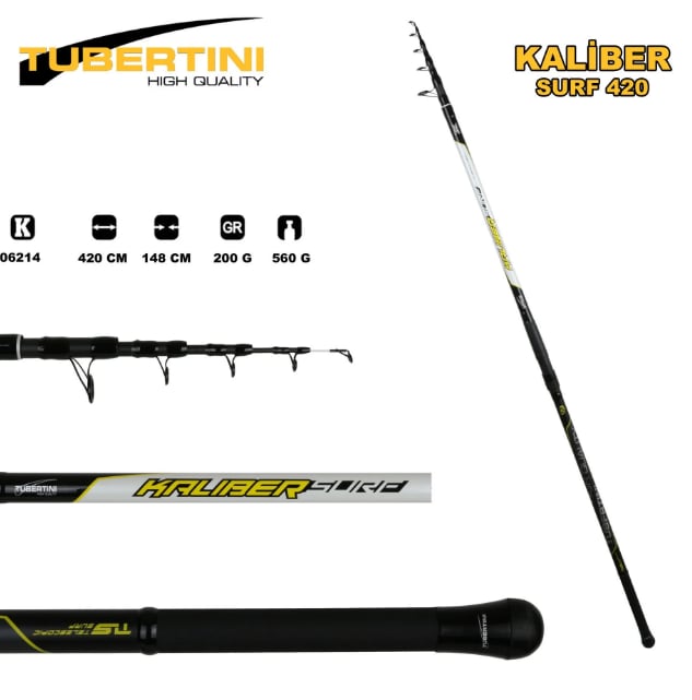 Surf Kamışları Tubertini Kaliber 420 Cm 200 Gr Surf Kamışı