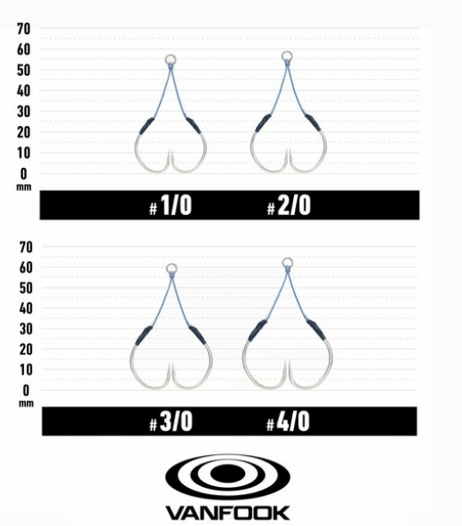 Assist İğneler VANFOOK FT-2.5 SPINBULL FLEX ASIS 2.5 CM 2P  - 2/0