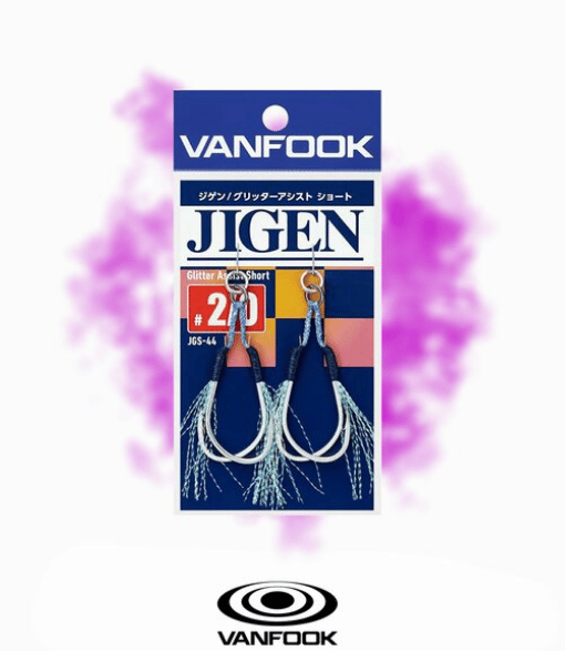 Assist İğneler VANFOOK JGS-44 JIGEN GLITTER SHORT ASIS 2P  - 1/0