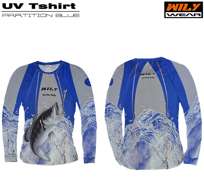 Balıkçı Giyim Wily Wear UV T-Shirt Partition Blue - M