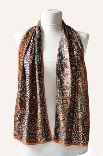 I103 Headscarf for Women - 12''x 27'' inch Hair Scarf Geometric Design Headscarf Bandanas Rectangular 60505