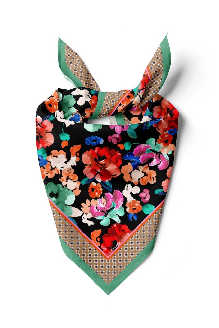 Violla F82 WATERCOLOR FLOWERS BANDANA  DG11991