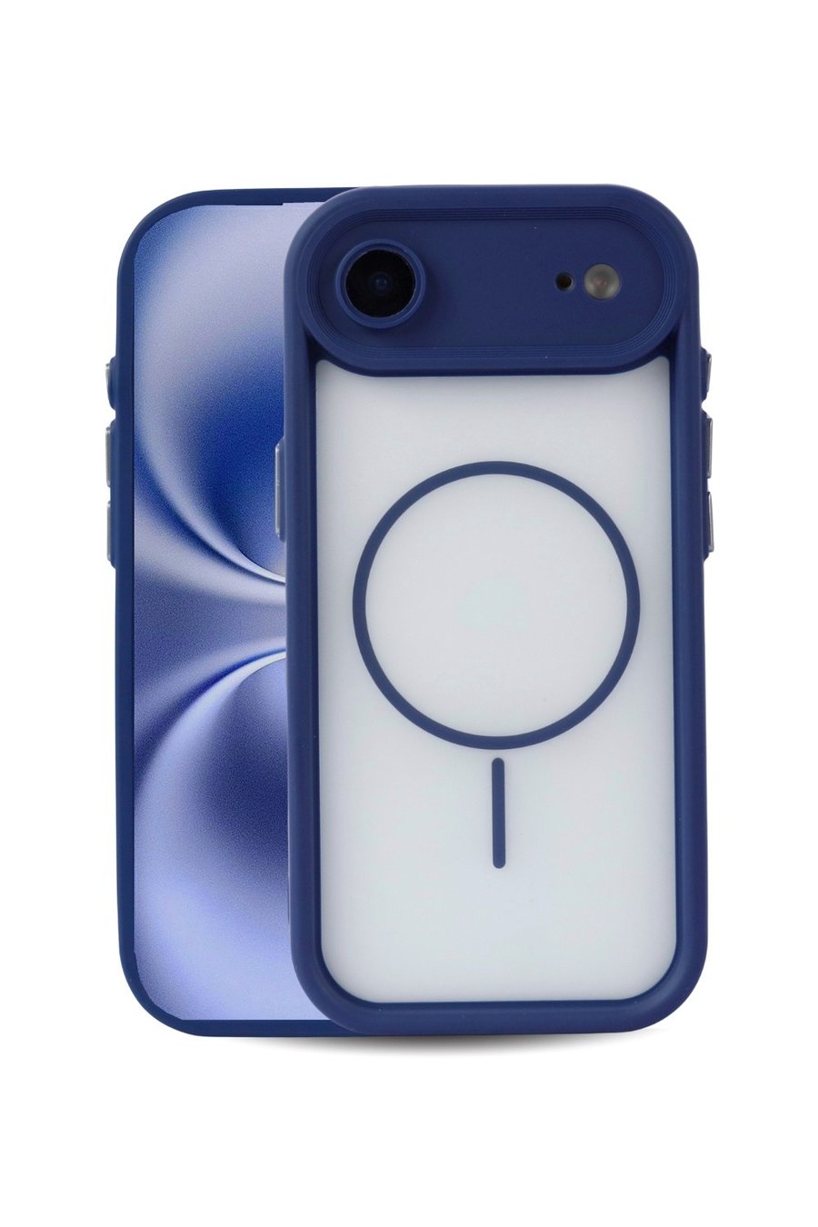 iPhone Air Kılıf – Kamera Korumalı – MagSafe Uyumlu – Lacivert Renk – Mat Silikon Telefon Kılıfı