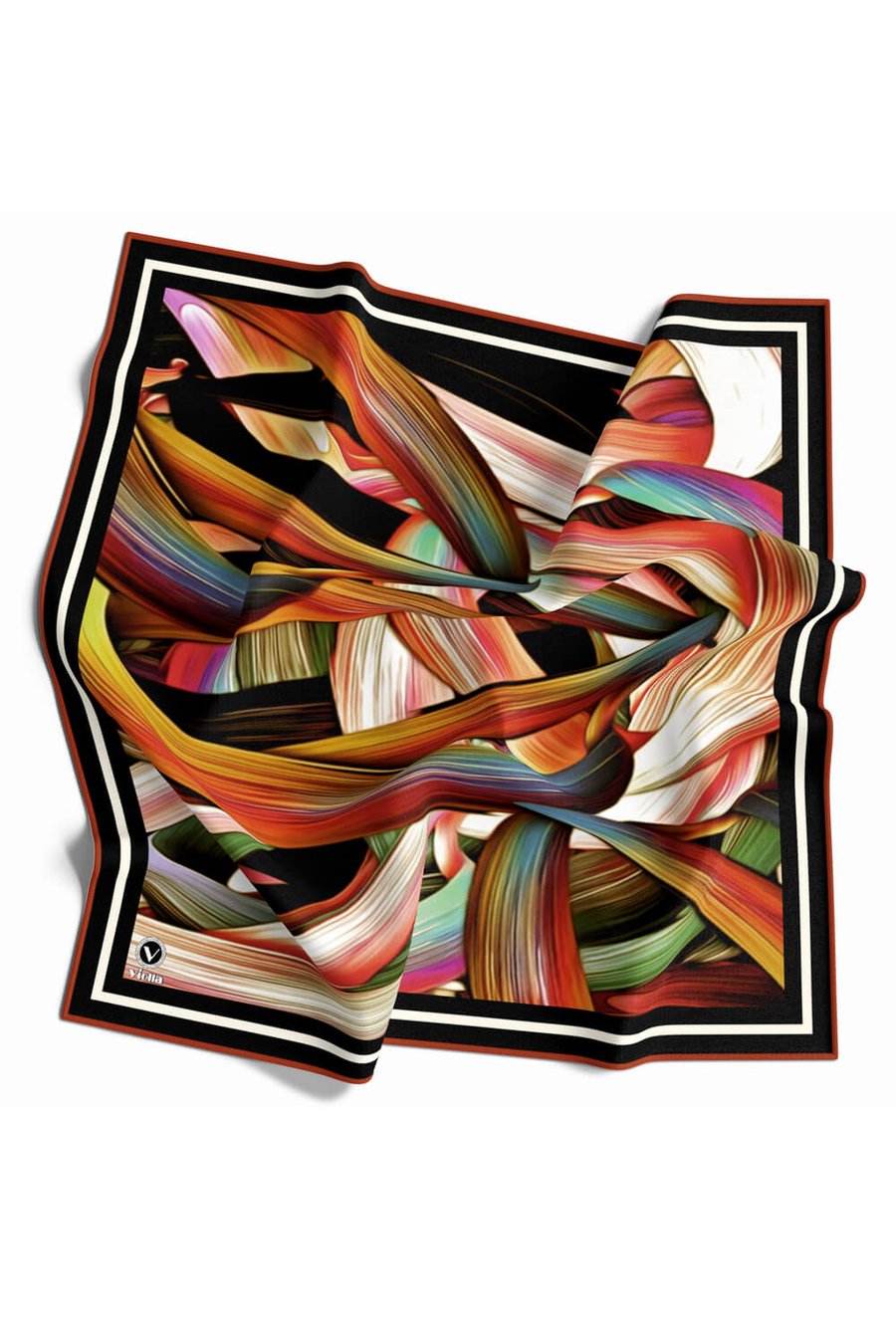 Twill Kare Desenli Taba Renkli 90x90 Dikim Şekli : El Dikişi Eşarp (İpek İçermez)