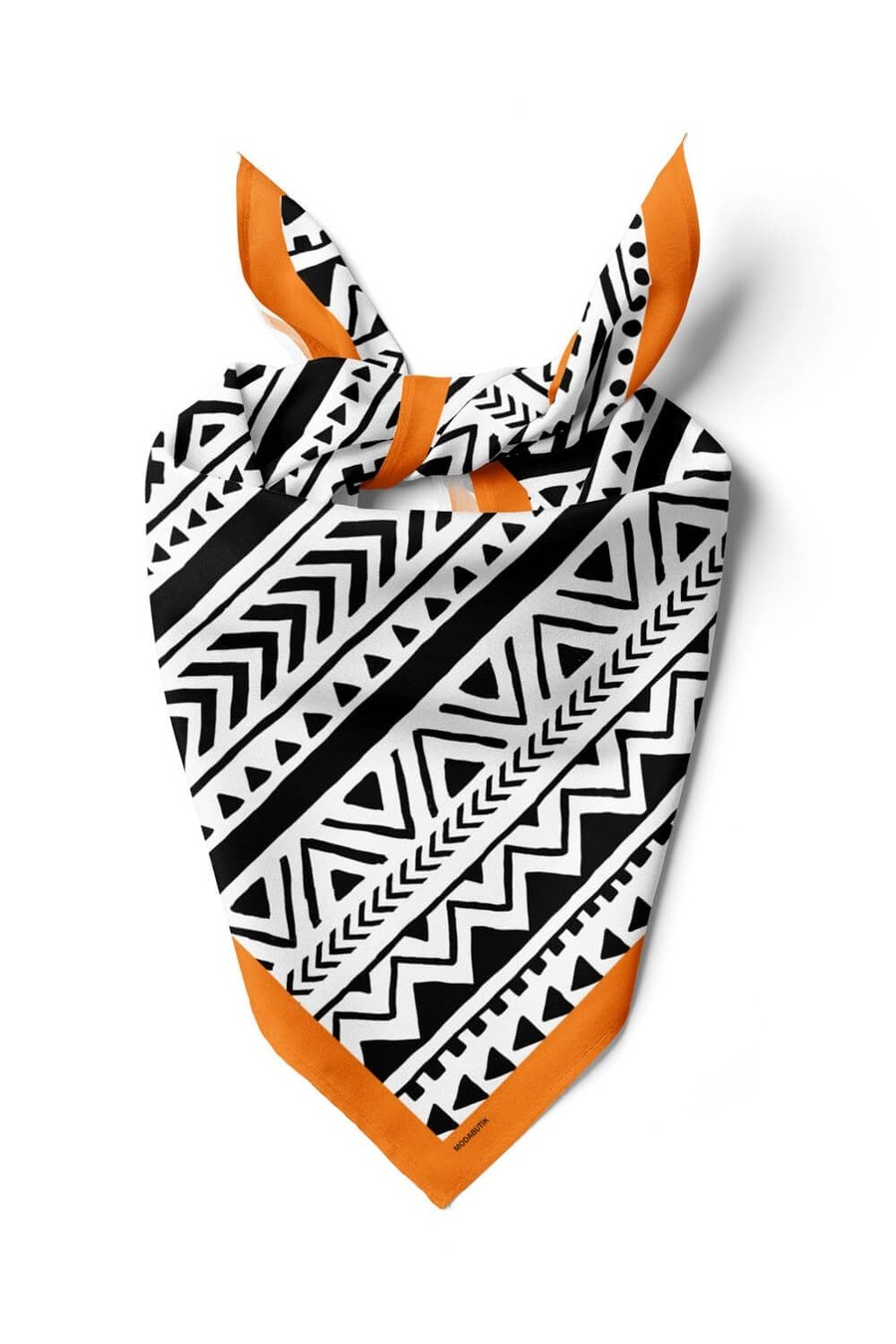 Violla B65 Kadın Egzotik Desenli Bandana 50x50 Siyah Beyaz DG0395-22