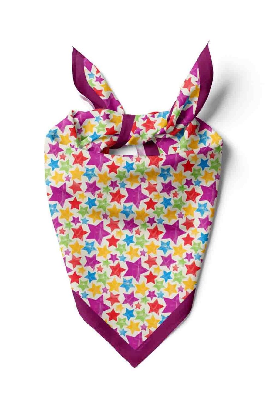 Violla F35 Kadın Mor  Stars Desenli 50x50 Bandana HYL DG0521-22