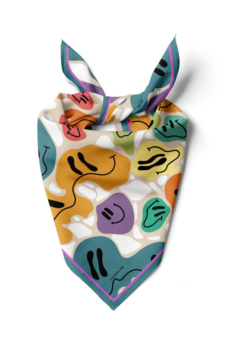 B38 Violla Smiley Desenli Bandana