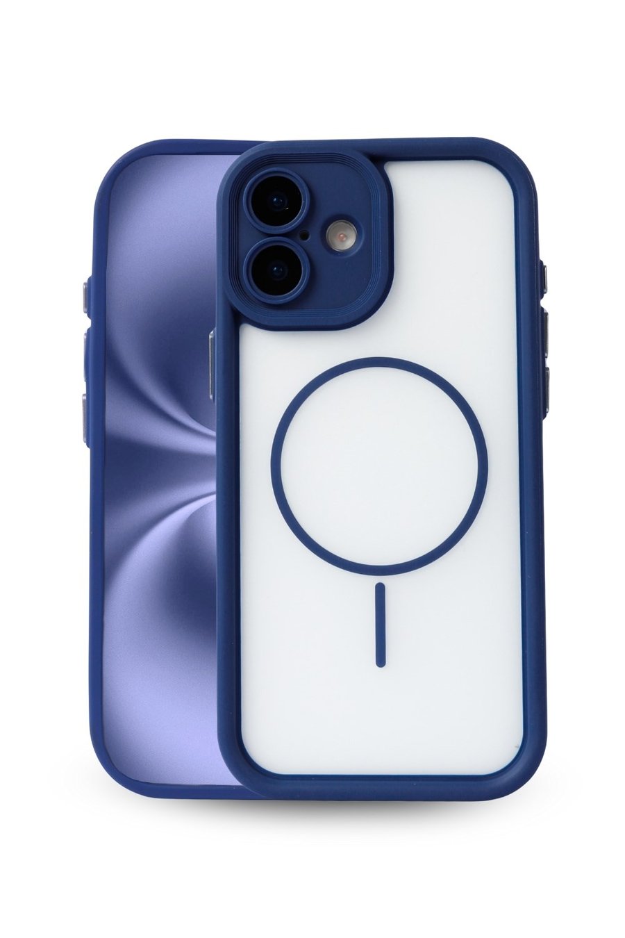 iPhone 16 Kılıf – Kamera Korumalı – MagSafe Uyumlu – Lacivert Renk – Mat Silikon Telefon Kılıfı