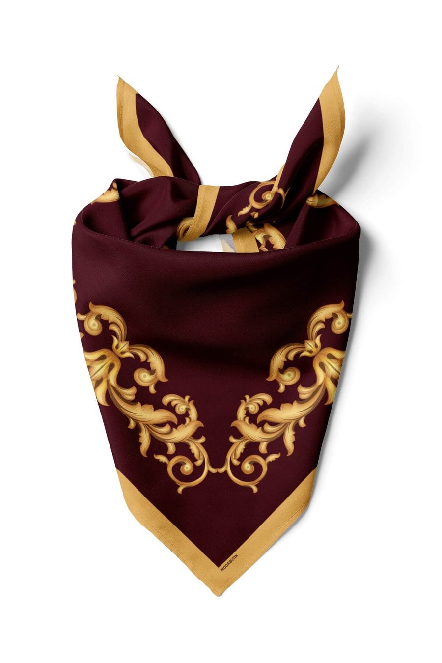 Violla C81 Kadın Kırmızı Sarı Sultan Desenli 50x50 Bandana HYL DG0822-22