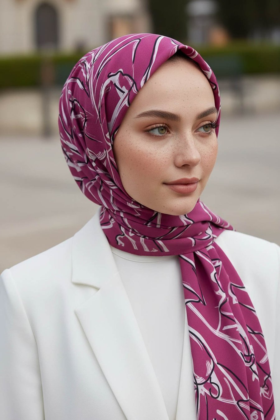 KREP YAPRAK DESENLİ ŞARABİ RENKLİ 75X195 KIRIŞMAZ ŞAL