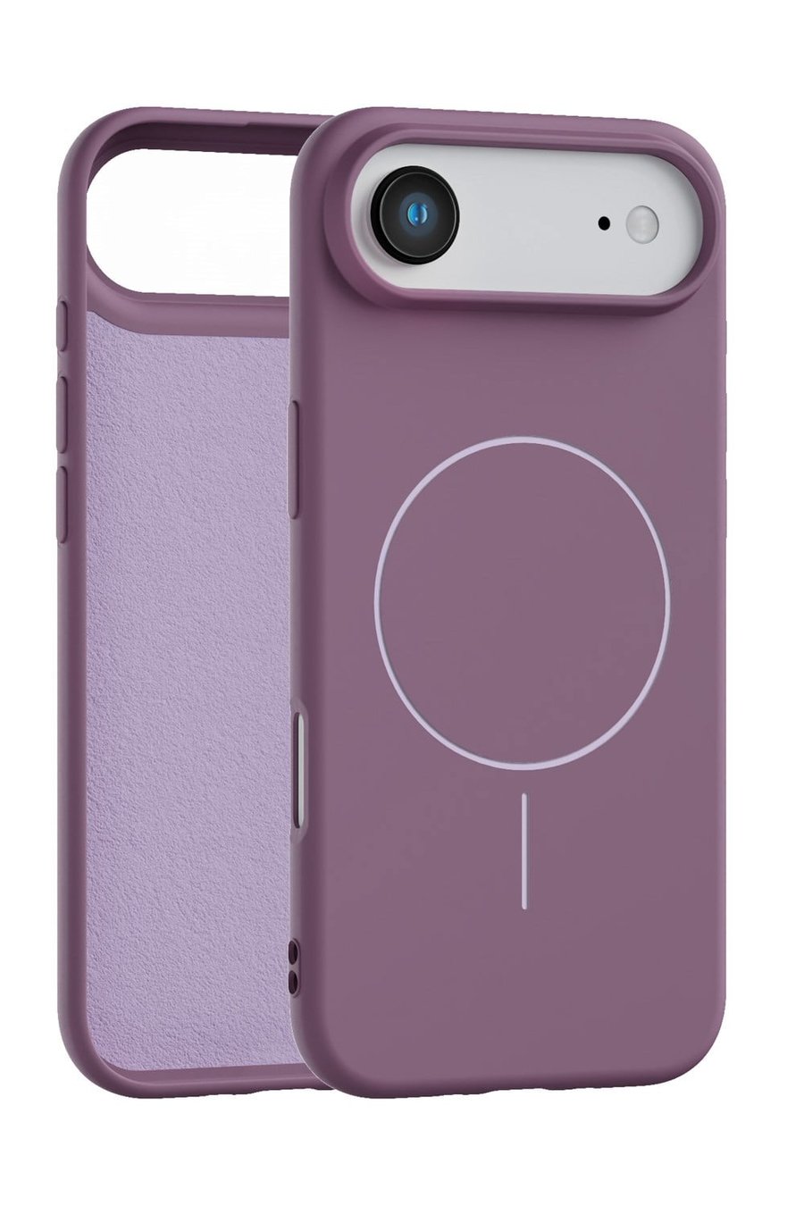 iPhone Air Uyumlu İçi Kadife Magsafe Wireless Şarj Özellikli Gül Kurusu Renkli Telefon Kılıfı
