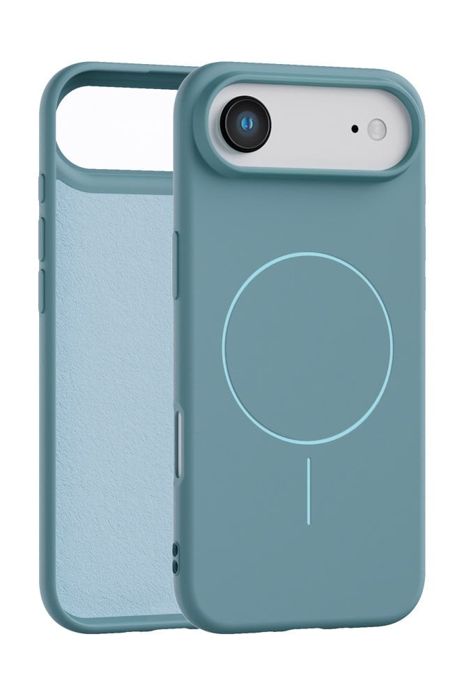 iPhone Air Uyumlu İçi Kadife Magsafe Wireless Şarj Özellikli Mint Yeşil Renkli Telefon Kılıfı