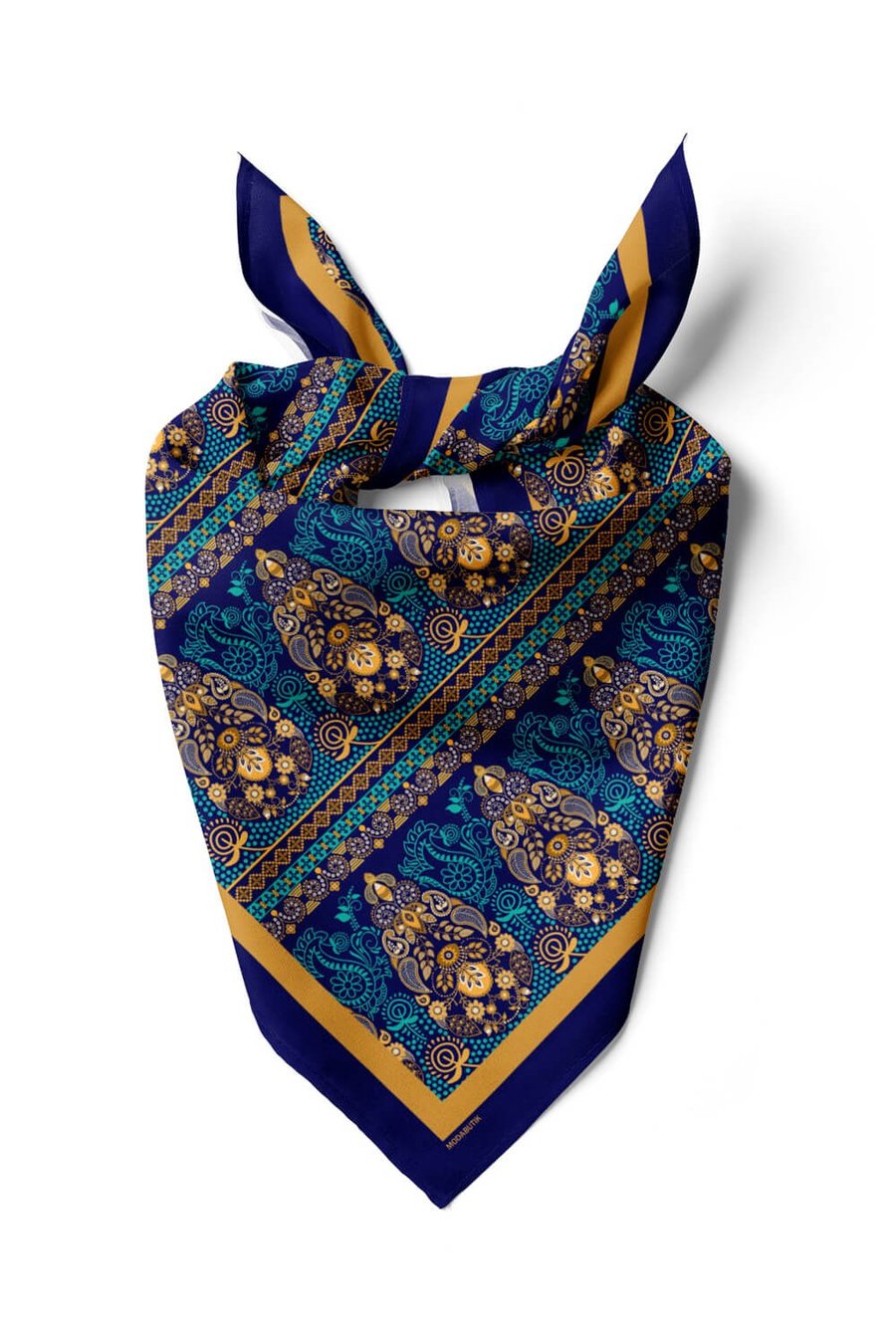 Violla Y5 Kadın Tulip and Drop Desenli 50x50 Bandana DG0677-22