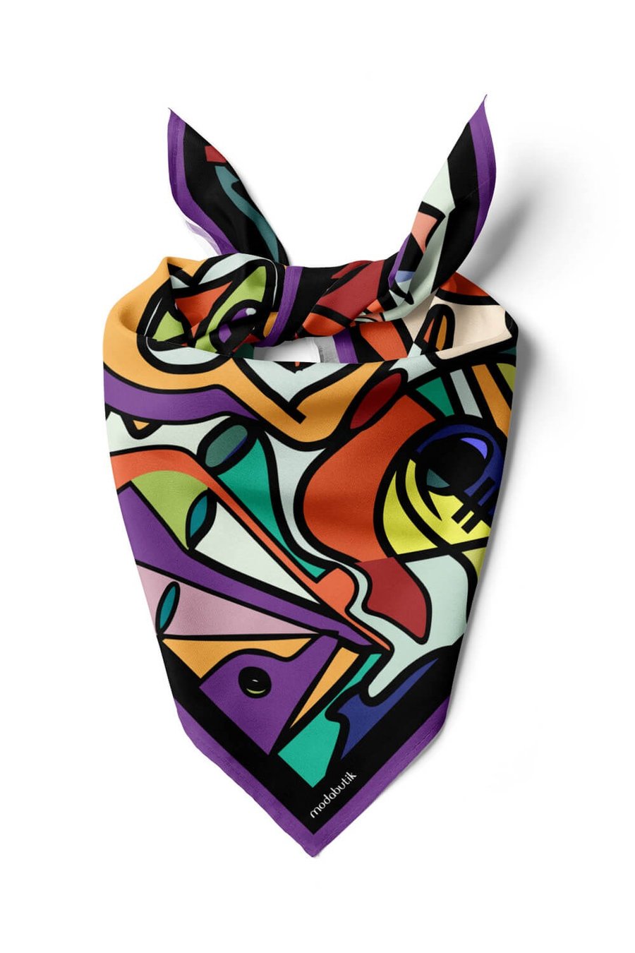 D90 Violla Kübizm Desenli Bandana