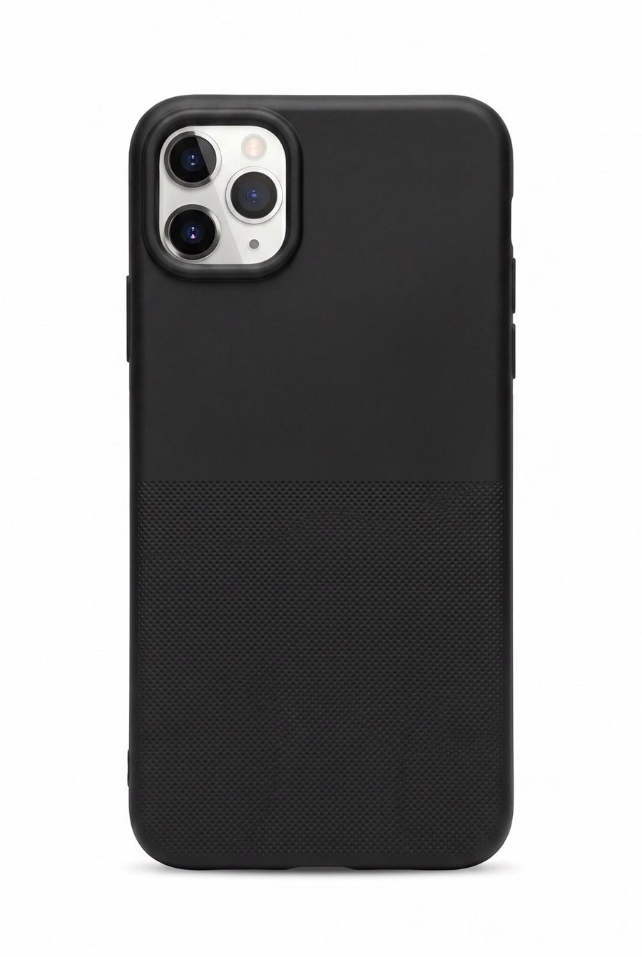 iPhone 11 Pro Max Uyumlu Kamera Korumalı Silikon Telefon Kılıfı Darbe Emici Tırtıklı Kaymaz Yüzey İçi Kadife Kaplı