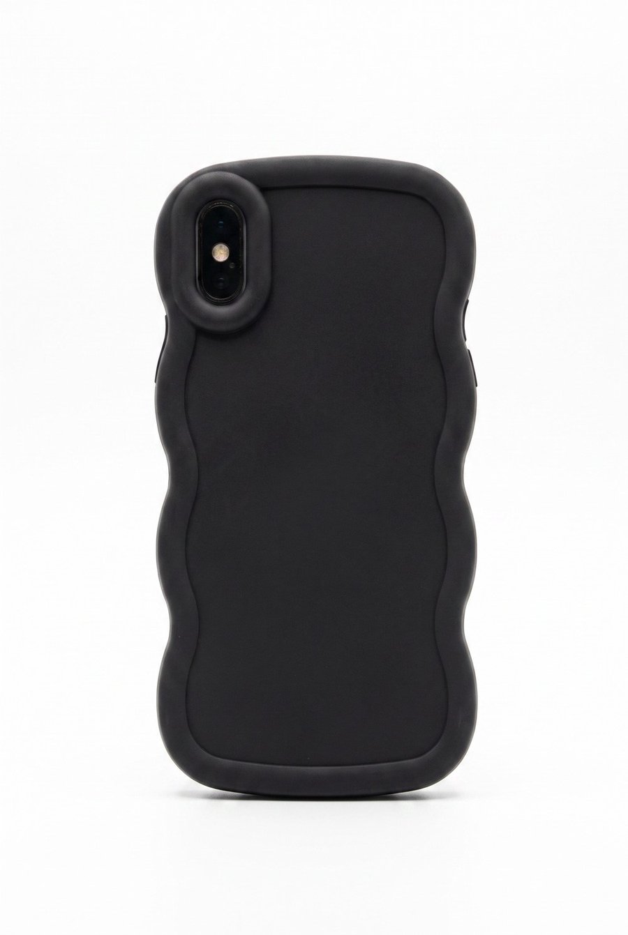 iPhone X VE İphone XS Uyumlu Dalgalı Tasarım Kamera Korumalı Mat Silikon Telefon Kılıfı