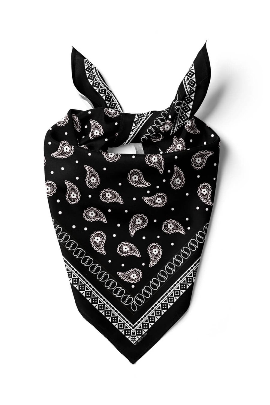 Violla F46 Kadın Siyah Beyaz Şal Desenli 50x50 Bandana HYL DG01359-22