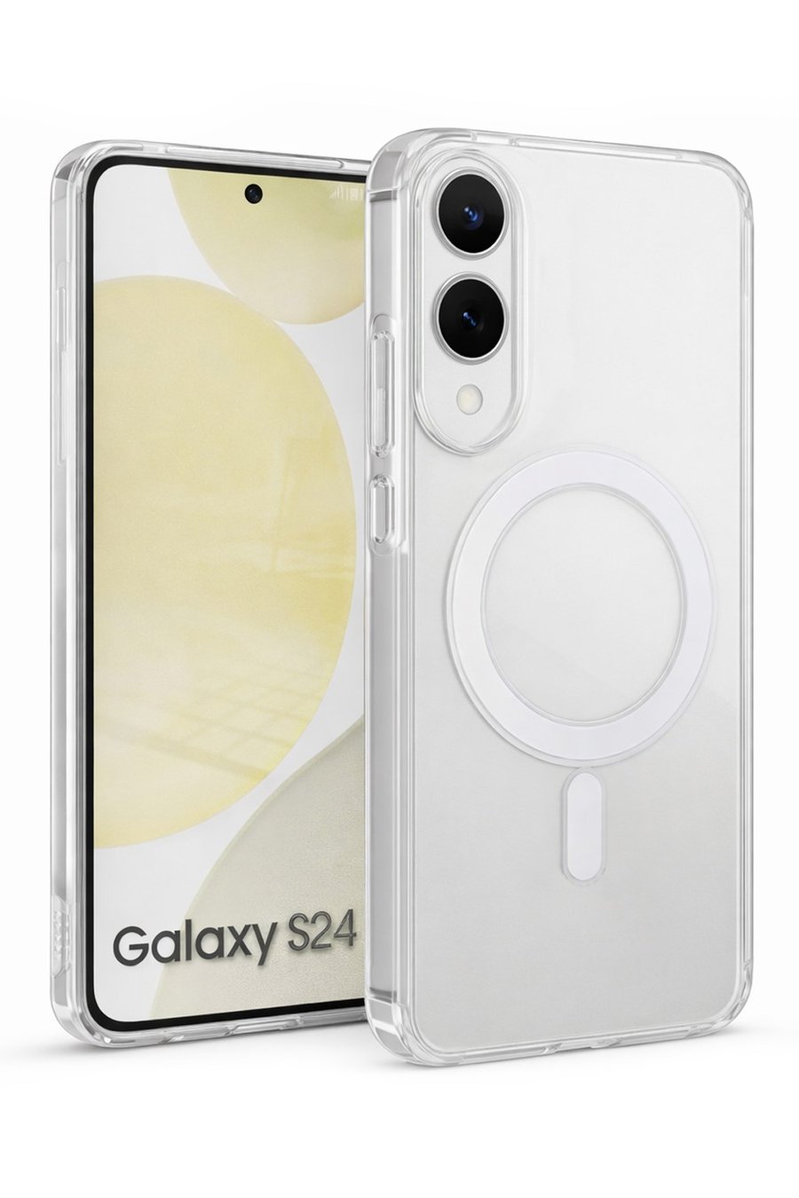 Samsung Galaxy S25 Edge Uyumlu Kamera Korumalı Magsafe Wireless Şarj Özellikli Lüks Şeffaf Silikon Telefon Kılıfı