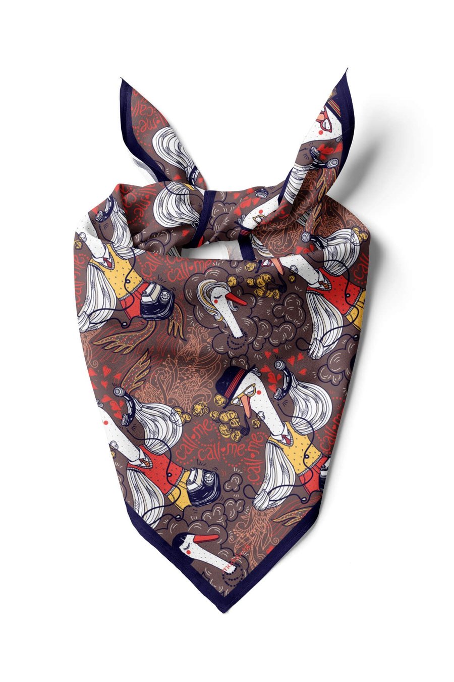 H3 Violla Ördek Desenli Bandana