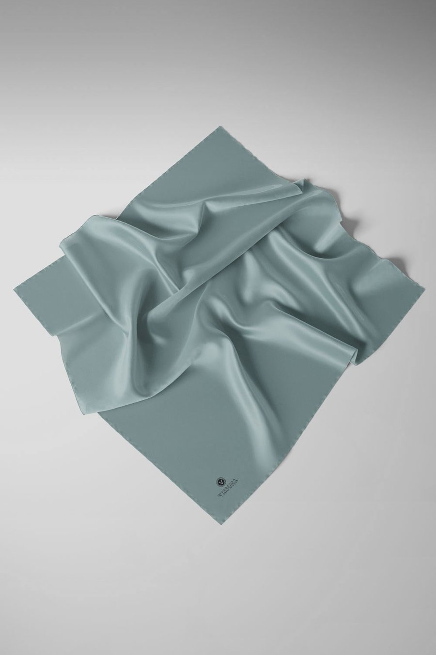Viskon Twill İpek Az Hatalı Koyu Mint  Renkli 90x90 Düz Eşarp Dikim Şekli : El Dikişi