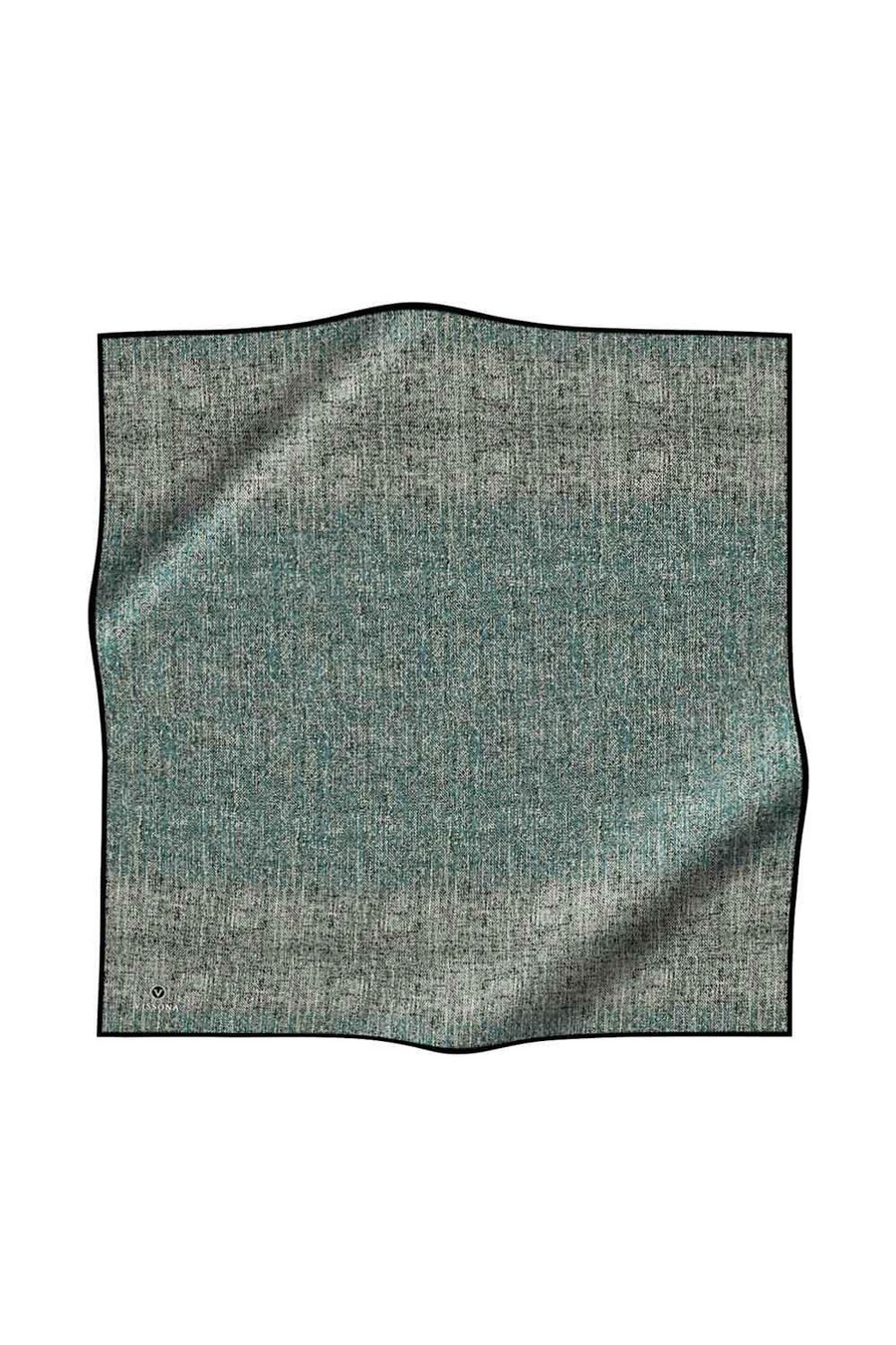 %100 Twill İpek Dokulu Desen Mint Yeşili - Su Yeşili Renkli 90x90 Eşarp Kenar Dikiş Şekli El Dikişli