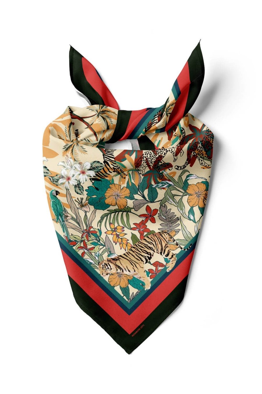 Violla C89 Kadın Kaplan Desenli 50x50 Bandana DG01571-22