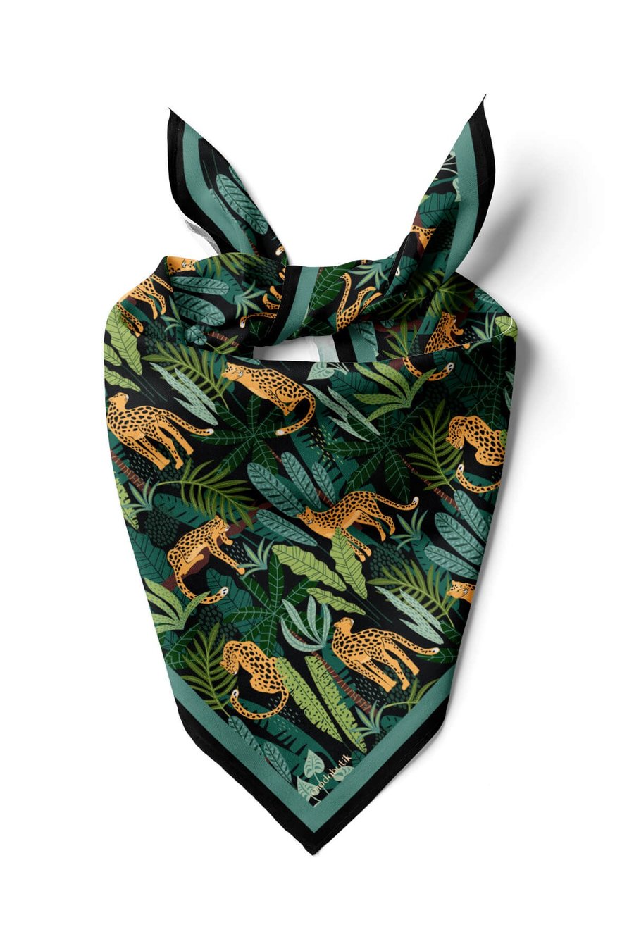 Violla Tropik Leopar Desenli Bandana A1