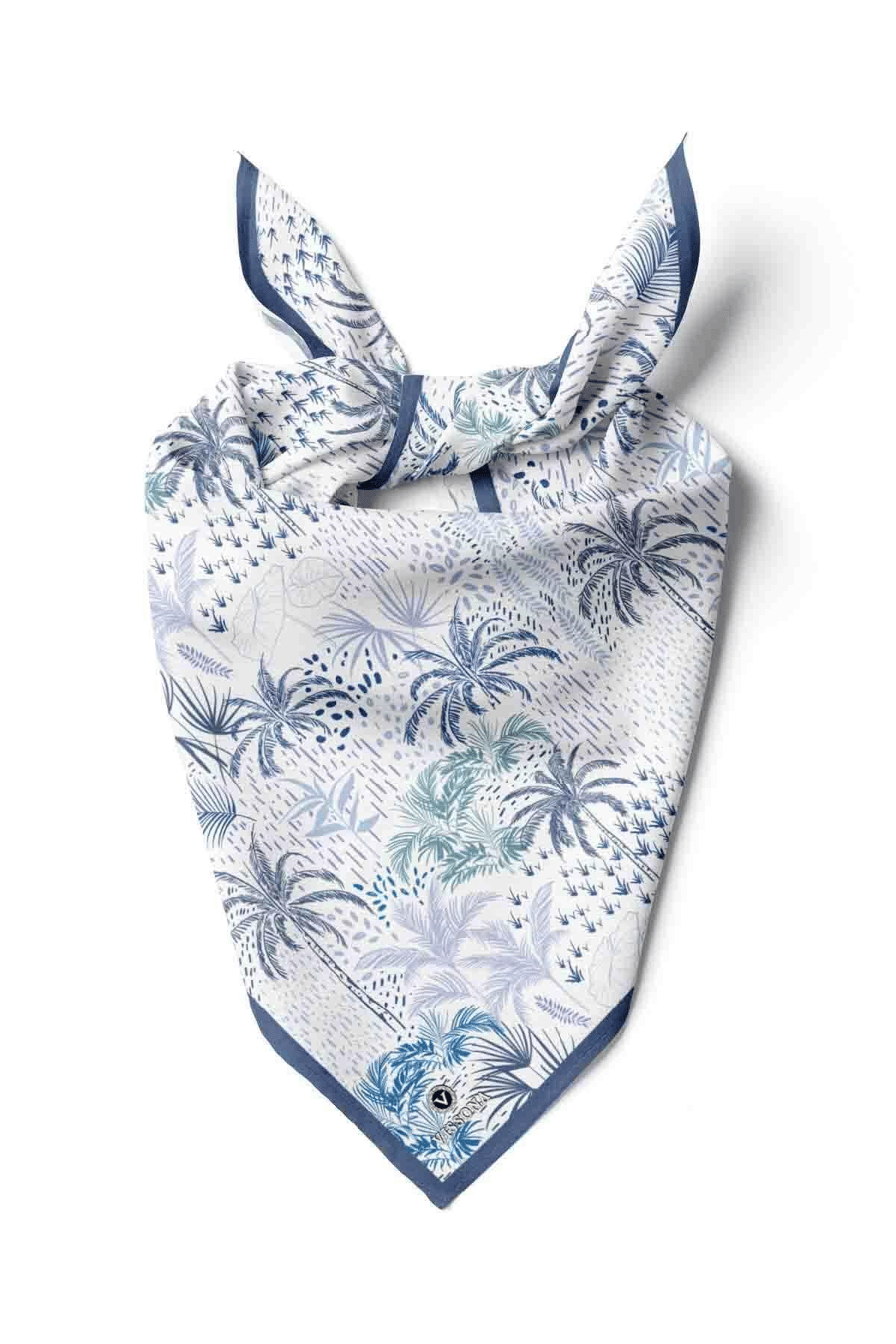 100% Silk Headscarf for Women - 22''x 22'' inch Hair Scarf Tree Pattern Silk Headscarf Bandanas Square Silk 60370