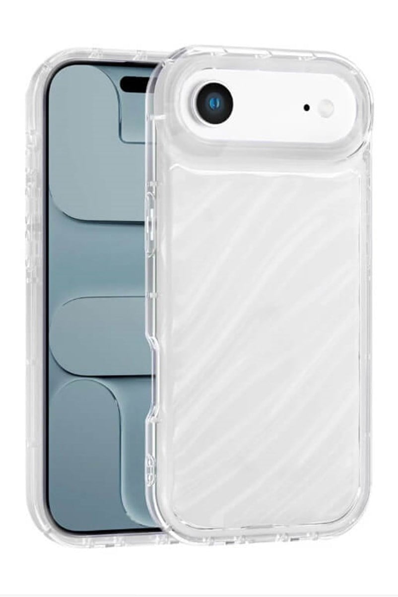 iPhone Air Kılıf – Kabartmalı Parlak Desenli Darbe Emici Silikon Telefon Kılıfı