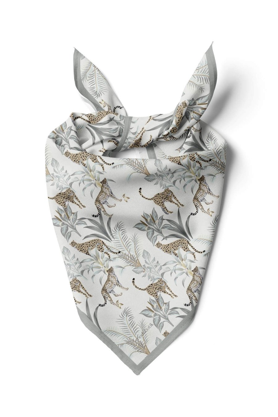 F110 Violla Leopar Hayvanı Desenli Bandana