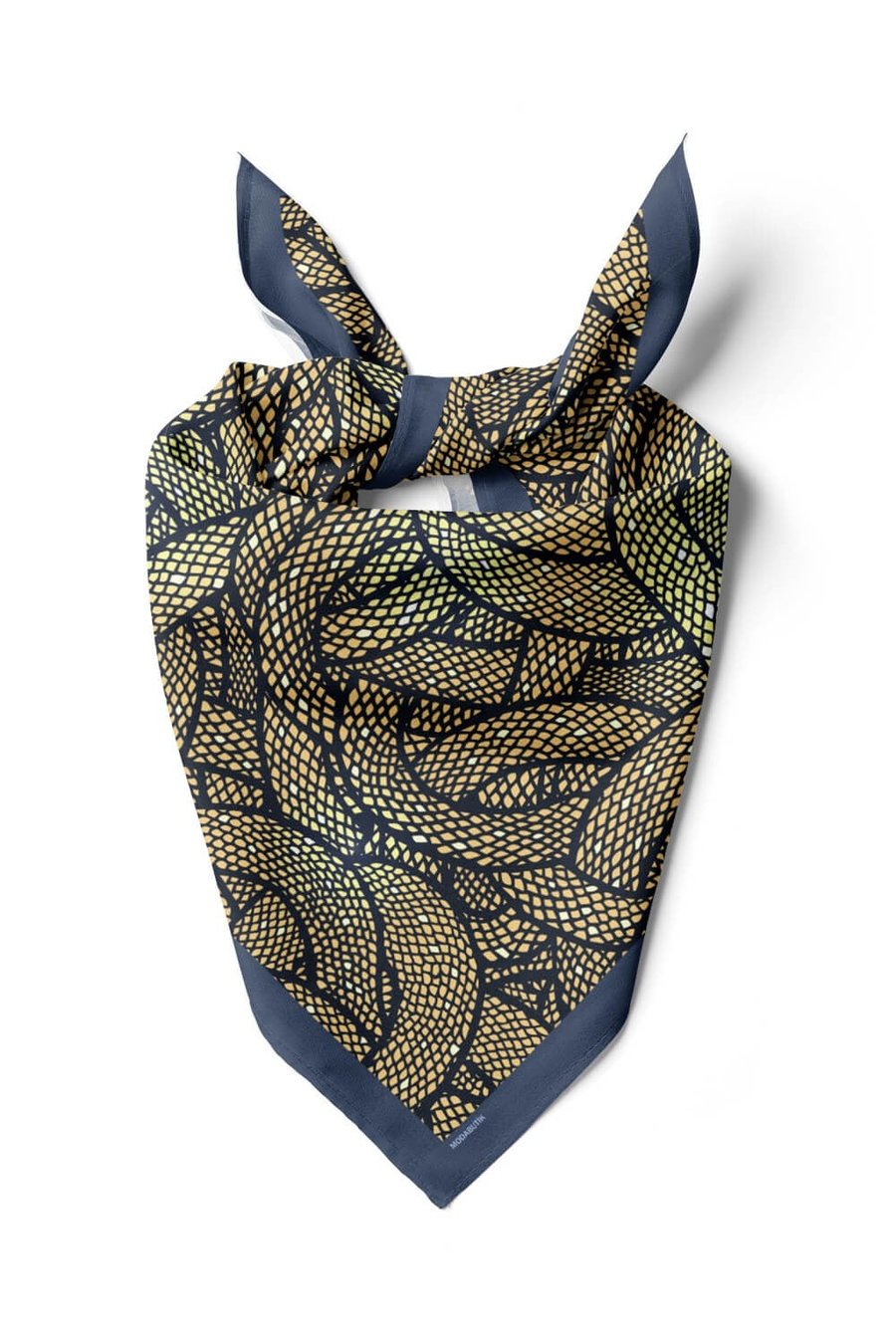 Violla Y70 Kadın Halat Desenli Bandana 50x50 Sarı DG0340-22