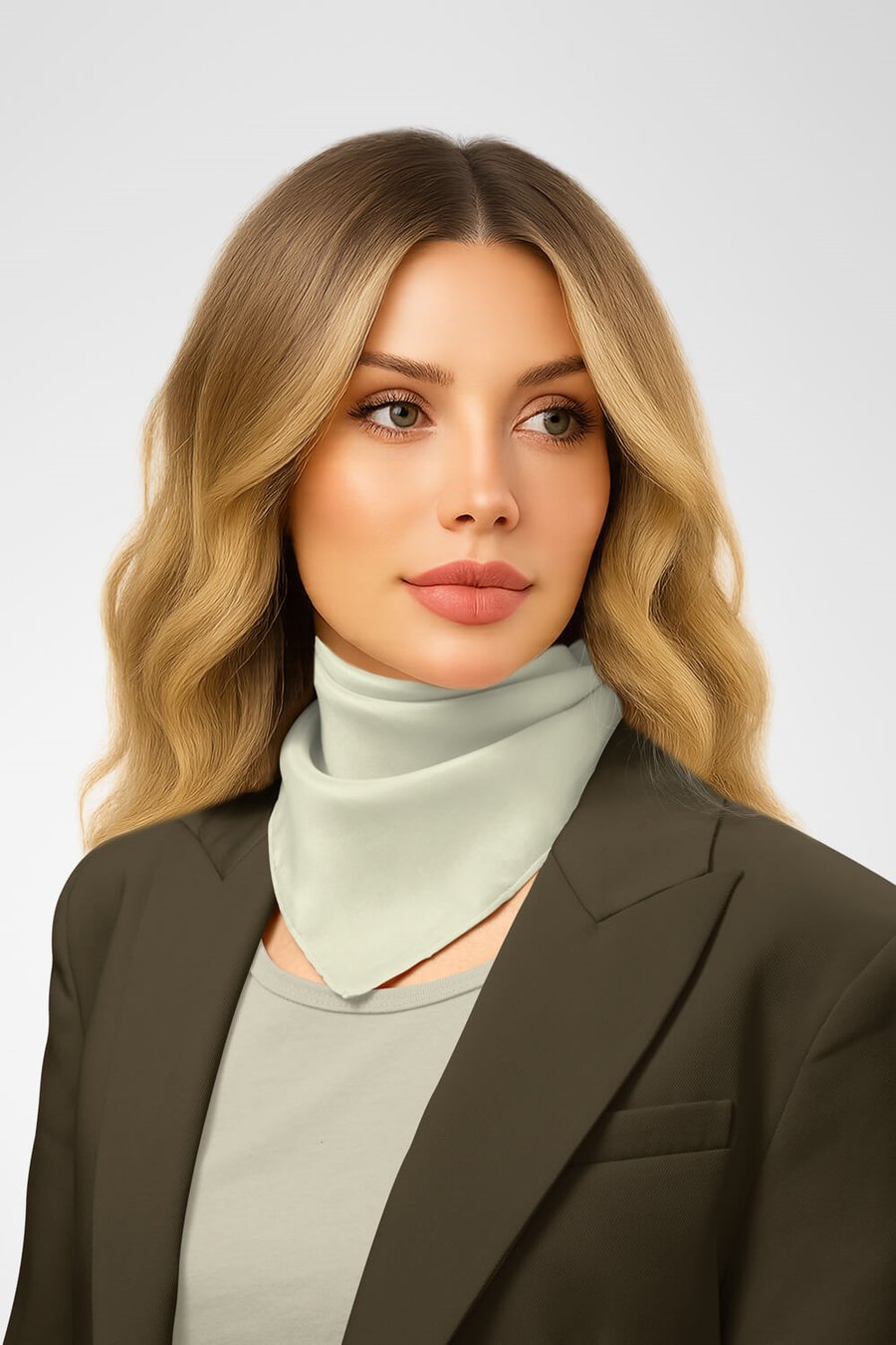 Şifon Krem Bandana